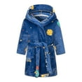 thumbnail image 1 of Kids Bathrobe Boys Girls Hoodie Robe Cartoon Animal Dinosaur Sleepwear Toddler Soft Pajamas, 1 of 4
