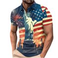 thumbnail image 2 of Njoeus Mens Shirts Mens Shirts Short Sleeve Men'S Patriotic Performance Golf Shirts American Flag Classic Fitted Golf T-Shirt For Men Xs-4Xl Gym Shirts For Men Summer Savings, 2 of 5