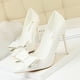 thumbnail image 3 of Zapatos de mujer 2024, moda coreana, tacones altos dulces, pajarita de muesca delgada, zapatos de tacón individuales para boda, zapatos de mujer, 3 of 5