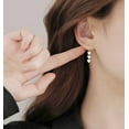 thumbnail image 2 of Solid 925 Sterling Silver Love Heart Drop Earrings for Women Teens Sweet Heart Dangle Earrings Hook Earrings, 2 of 16