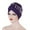 Purple, variant on iHPH7 Head Coverings for Women Chemo Head Wraps for Women Cancer Headwear for Women Hair Turban Beanie for Women, Black One Size