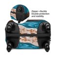 thumbnail image 4 of Daiia Ice Blue Coastal Lion Luggage Cover, Thickened Washable Travel Luggage Covers, Elastic Unique Baggage Covers for 18-20 inch Luggage-Medium, 4 of 9