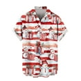 thumbnail image 4 of Muscularfit Christmas Tees Funny Red Striped Work Tops Collared Button Up Short Sleeve T-Shirts for Man,L, 4 of 6
