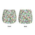 thumbnail image 6 of Uemuo Flowers and Cactus Pattern Women's Athletic Shorts High Waisted Running Shorts with Liner Pockets Gym Elastic Workout Shorts-Small, 6 of 9
