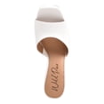 thumbnail image 3 of WILD PAIR Womens White Goring 1" Platform Slip Resistant Padded Rajaah Square Toe Flare Slip On Heeled Sandal 10 M, 3 of 4