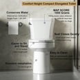 thumbnail image 3 of Resenkos Toilet, 1.28 GPF Siphonic Two-Piece Toilet, Side Single Flush, CUPC, Watersense, Gloss White, 3 of 16