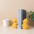 thumbnail image 6 of Cute Animal Bookends Decorative, Book Ends for Heavy Books, Book Holders for Shelves In Home Office Bedroom Desk Bookshelf Yellow, 6 of 6