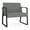 Asteroid, variant on Waterfall Reception Waiting Sled Base Bariatic Chair / Black Steel / Light Gray