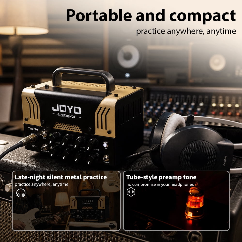 JOYO Bantamp Tweedy 20W Mini Amp Guitar Amplifier Tube Head 2 Channel Rock American Sounds