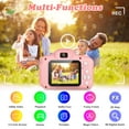 thumbnail image 5 of Sanmadrola Kids Camera Selfie Camera for Kids Christmas Birthday Festival Gifts for Girls Age 3-9 HD Digital Video Cameras for Toddler Portable Toys for 3-8 Year Old Girl with 32GB SD Card, Pink, 5 of 9