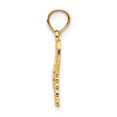 thumbnail image 2 of 14k Yellow Gold Diamond-cut Butterfly Charm Pendant, 2 of 7