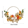 thumbnail image 3 of Guirnalda de Otoño de Girasol Artificial, Calabaza y Hoja de Arce para Decoración de Puerta o Pared en Acción de Gracias, 45 cm o 50 cm, Estilo Completo o Medio, 3 of 6