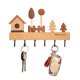 thumbnail image 5 of Colgador de llaves de madera rústica para entrada, con 6 ganchos, decorativo para colgar en la pared, para llaves, bufandas, sombreros, entrada de casa de campo, dormitorio., 5 of 8