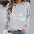 thumbnail image 5 of Wancir Christmas Sweatshirts For Women Merry Christmas Letter Graphic Printted Tops Crewneck Long Sleeve Xmas Pullover, 5 of 6