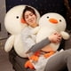 thumbnail image 5 of Almohada de pato de princesa gigante para niños, cojín suave para dormir, cabeza de sueño, abrazo de pato blanco, regalo de cumpleaños, 60-100cm, 5 of 5