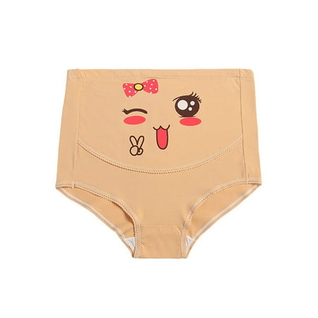 

Pregnant women’s underwear large breathable high waist adjustable cute cartoon expression pants seamless during pregnancy