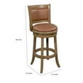 thumbnail image 5 of Haley 26 Inch Swivel Counter Height Chair Chestnut Brown Wood- Faux Leather, 5 of 6