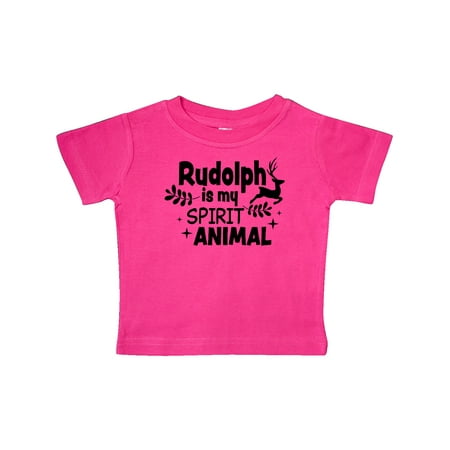 

Inktastic Christmas Rudolph is My Spirit Animal with Reindeer Gift Baby Boy or Baby Girl T-Shirt