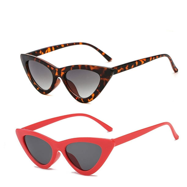 Gafas de Sol YOSHYA Retro Vintage Ojo de Gato Estrechas para Mujeres