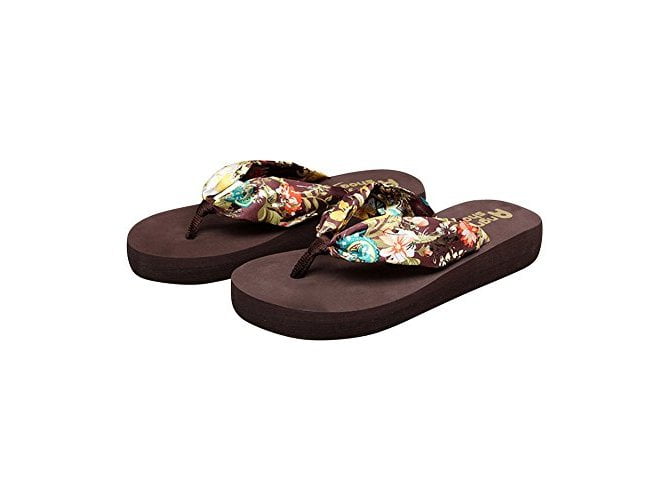 small wedge flip flops