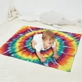 thumbnail image 2 of Colorful Rainbow Tie Dye Spiral Pattern Blanket,Comfortable Soft Flannel Throw Blanket,All Season,Warm Lightweight Blankets for Sofa Bed Couch Living Room Chair,30"x40", 2 of 4