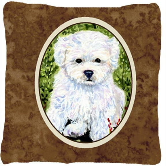 Bichon Frise Indoor & Outdoor Fabric Decorative Pillow