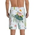thumbnail image 3 of Naloa Turtle and Sea Life Men's Short Pajama Pants, Lounge Comfort Shorts with Elasticized Waistband and Side Pockets - Small, 3 of 9