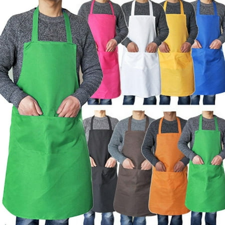 

Adjustable Bib Apron Dress Men Women Kitchen Restaurant Chef Classic Cooking Bib
