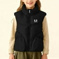 thumbnail image 1 of Abrigo y chaquetas informales sin mangas y sin capucha de color liso para niños, abrigo cálido sin mangas, chaqueta polar, abrigo informal con capucha para jóvenes de talla mediana a grande, blusa de, 1 of 7
