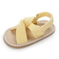 thumbnail image 6 of Odeerbi Infant Toddler Boys Girls Sandals Soft Sole Shoes Slip Resistant Prewalker Baby Non Slip Summer Sandals Yellow, 6 of 9