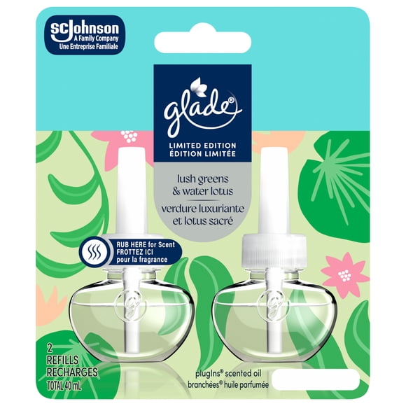 Glade PlugIns® Air Freshener Oil Refill, Lush Greens & Water Lotus