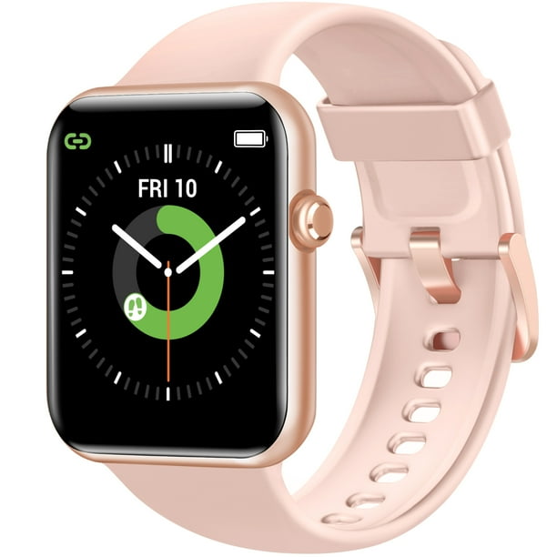 Letsfit IW2 Smart Watch for Men Women, 1.55 Inch Touch Screen, Pink