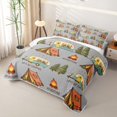 thumbnail image 3 of Manfei Travel Trailer Quilt King,Cute Camping Print King Coverlet Set,Gray,3-Piece, 3 of 7