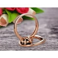 thumbnail image 5 of 2.25 Carat Black Diamond Moissanite Engagement Ring 10k Rose Gold Wedding Set Anniversary Ring Promise Ring Surprisingly Gift for her Curved V-Shape Matching Wedding Band, 5 of 5
