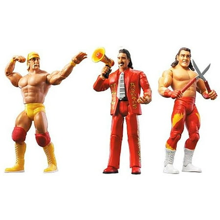 Jakks Pacific WWE Classic Superstars Action Figure 3-Pack - Hulk Hogan, Brutus Beefcake, Jimmy Hart