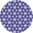 thumbnail image 1 of Ahgly Company Tapis Rond Lavable en Machine Intérieur Jeans Transitionnels Bleu, 4 Pieds Rond, 1 of 7