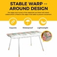 thumbnail image 4 of Floral Leaves Table Cloths for 8 Foot Rectangle Tables, Summer Botanical Weeping Watercolor Patio Waterproof Elastic Fitted Tablecloths, Washable Rectangular Table Cover for Camping, 4 of 8