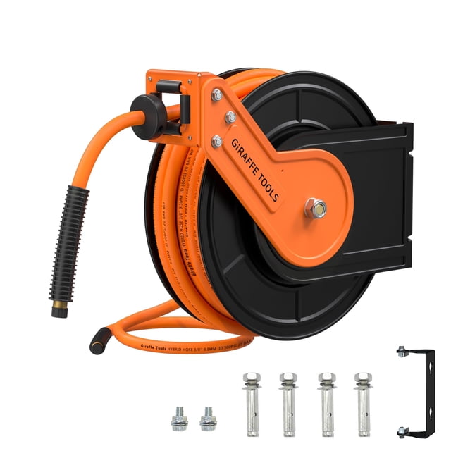 Carrete retráctil para manguera de aire Jiraffe Tools TA15BPLUS, 15 m
