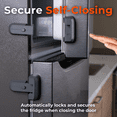 thumbnail image 3 of 2-Pack Child Proof Fridge Lock with Adhesive - No Tools Required - Refrigerator Lock for Kids - Freezer Latch to Keep Door Closed - For Toddlers, Cats, & Dogs., 3 of 6