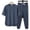 A Navy, variant on Matching Travel Outfit Short Sleeve Loose Pants Set Summer Loose Breathable Casual Daily Round Collar Suit Khaki S