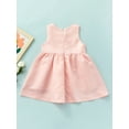 thumbnail image 4 of Liacowi Toddler Baby Girl Princess Dresses Sleeveless Solid Color Zip Up Bow Tutu Dress Party Casual Outfit, 4 of 9