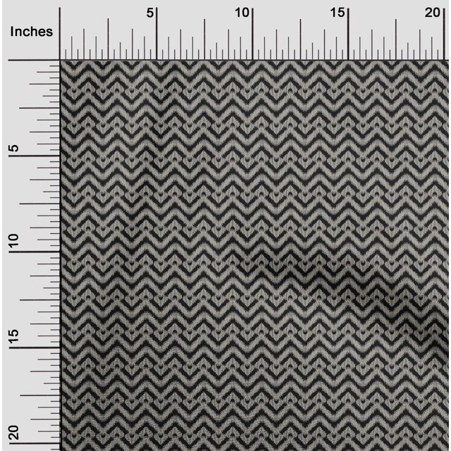 oneOone Georgette Viscose Fabric Chevron Ikat Print Fabric BTY 42 Inch Wide