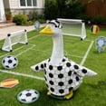 thumbnail image 2 of 23 Inch Football Player Goose Clothes for Lawn, Black Polyester Outfit Fits Standard Geese, Eye-Catching Porch Decor, Father's Day Gift Idea, 2 of 7