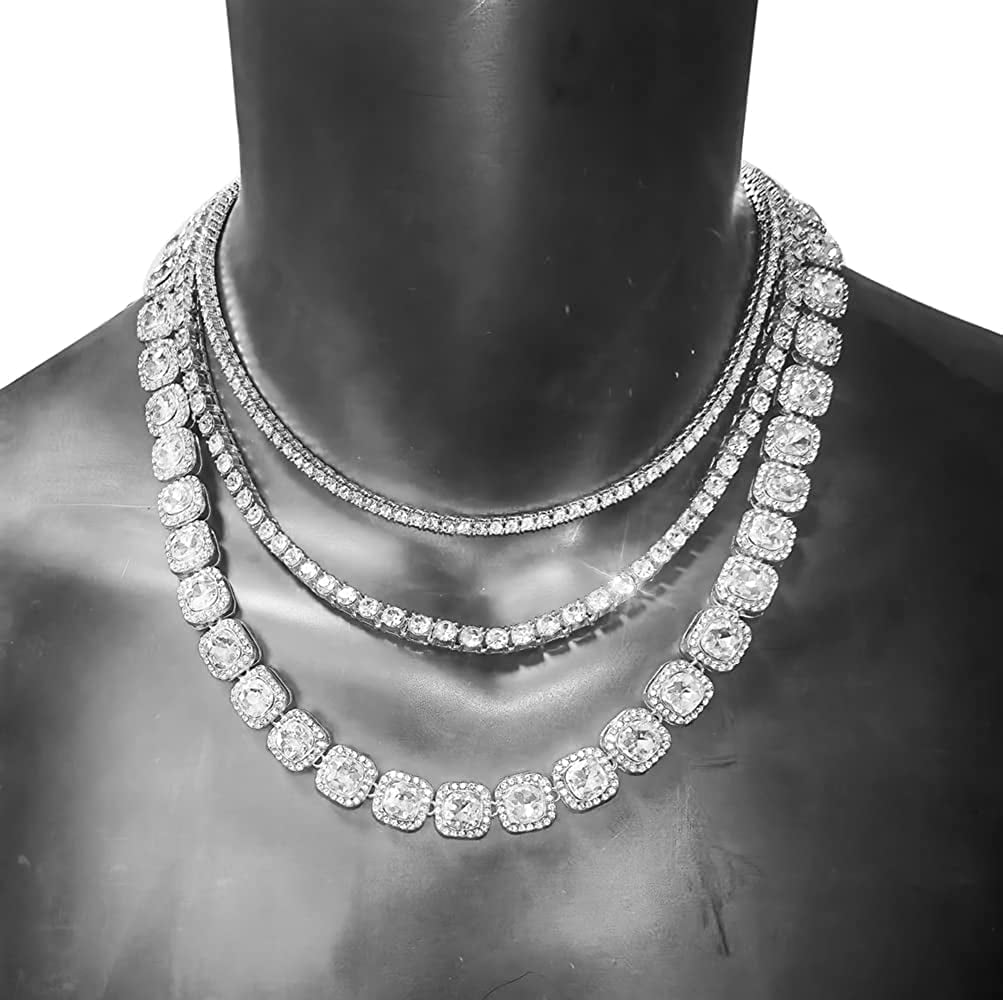 Diamond Tennis Necklaces & Pendants for Men for sale | eBay