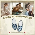 thumbnail image 7 of Daiia Snow Penguin Print Women’s Fuzzy Slippers Memory Foam Lightweight House Shoes Cozy Loafer Flannel House Shoes-35/36, 7 of 7