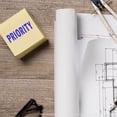thumbnail image 4 of Slim Pre-Inked Priority Stamp, Slim 1444, Ultra Slim Design, Impression Size 1/2" by 1-3/4", Up to 25,000 Impressions - Purple Ink, 4 of 10