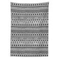 thumbnail image 3 of Ambesonne Aztec Tablecloth Rectangular Table Cover, Monochrome Rhombuses, 52"x70", Black and White, 3 of 4