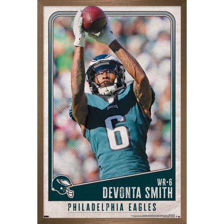 NFL Philadelphia Eagles – DeVonta Smith 22 Wall Poster 22.375 x 34 Framed