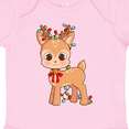 thumbnail image 4 of Inktastic Cute Christmas Reindeer with Christmas Lights Boys or Girls Baby Bodysuit, 4 of 5