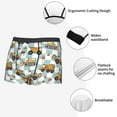 thumbnail image 3 of Sikiie Excavator Print Men's Boxer Briefs, Elastic Waistband Boxer Briefs Leggings-Large, 3 of 5